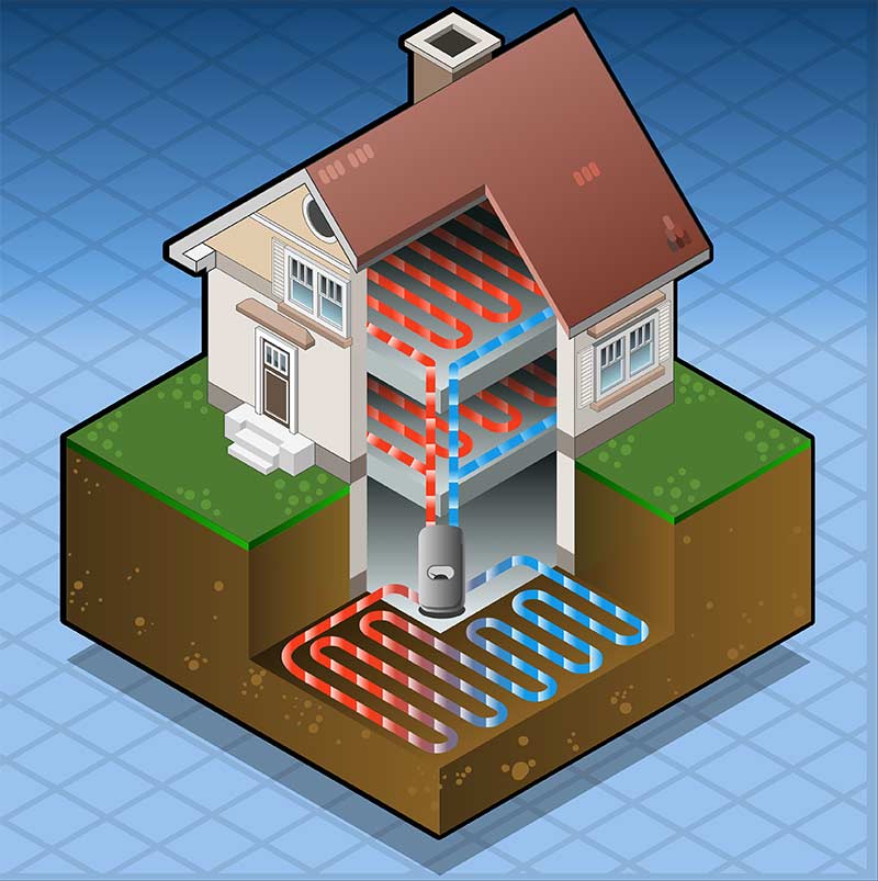 Ground Source Heat Pump Heating Homes Efficiently